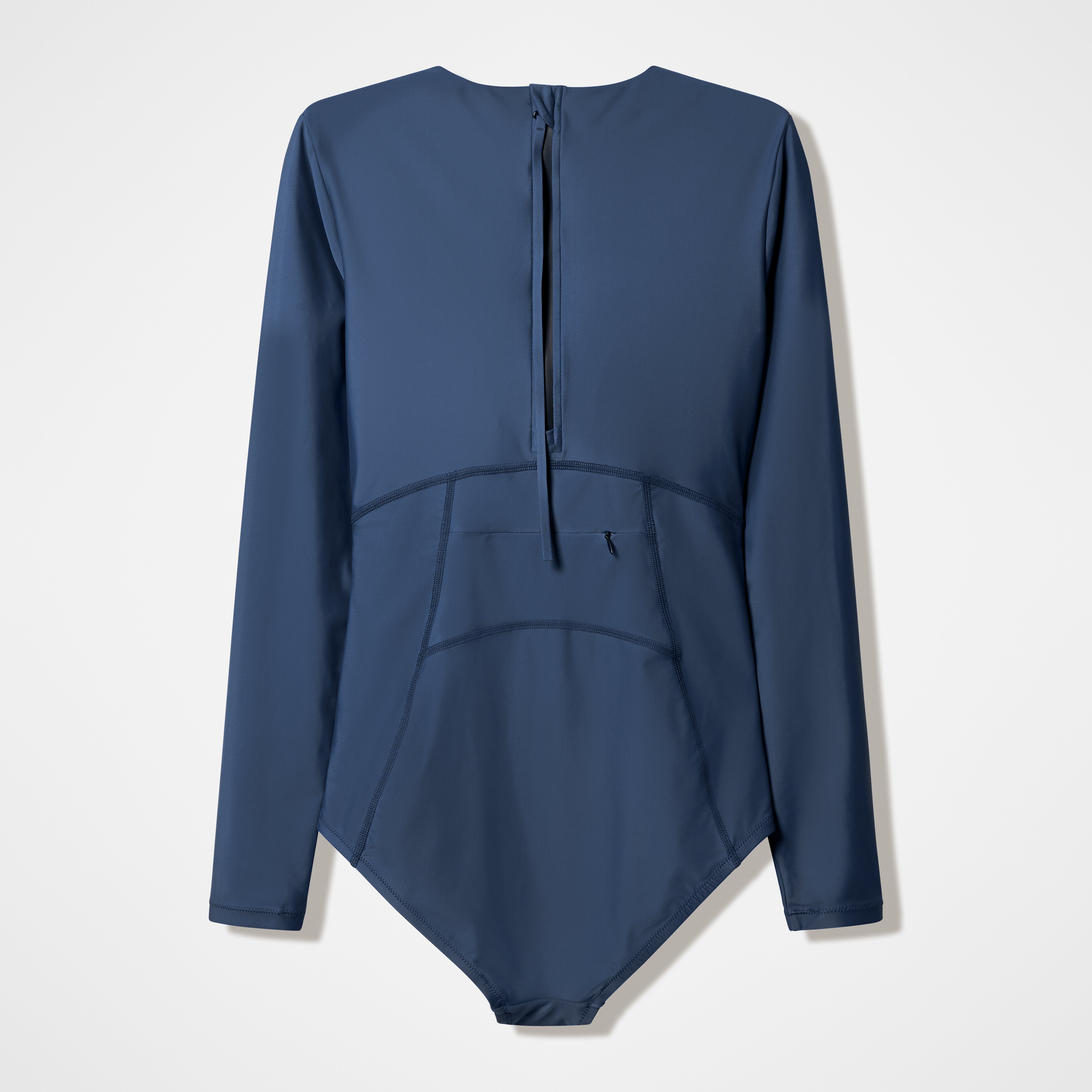 値下げ♡ローブドフルール Waffle weave zip swim wear Women's Ocean Flex Long Sleeve Zip One Piece Gray/Blue | Speedo