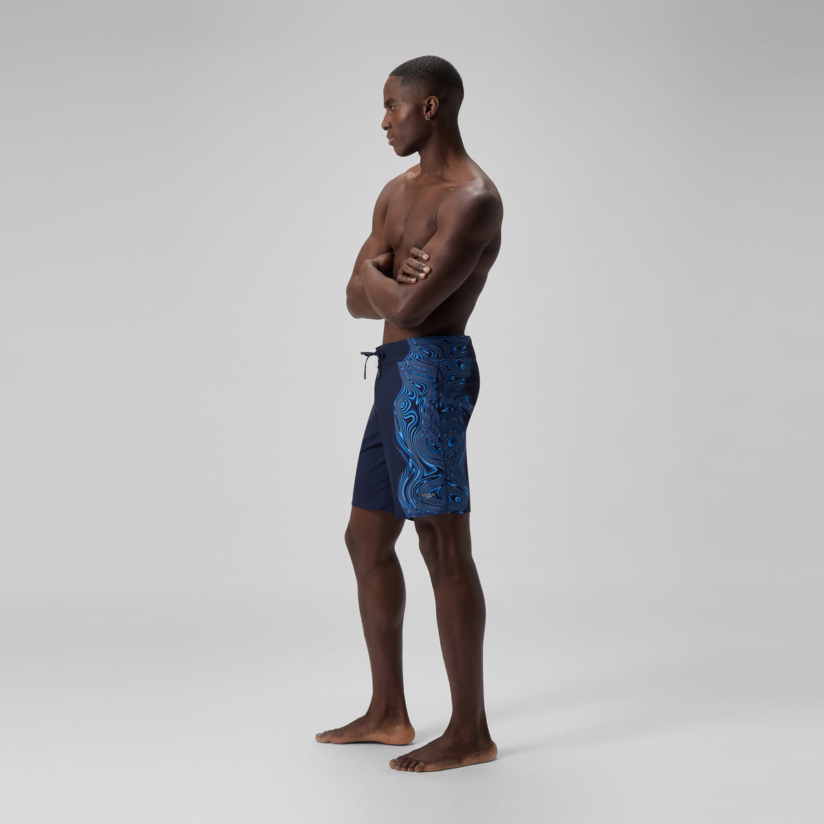 Lookout Printed Boardshorts Navy Blue