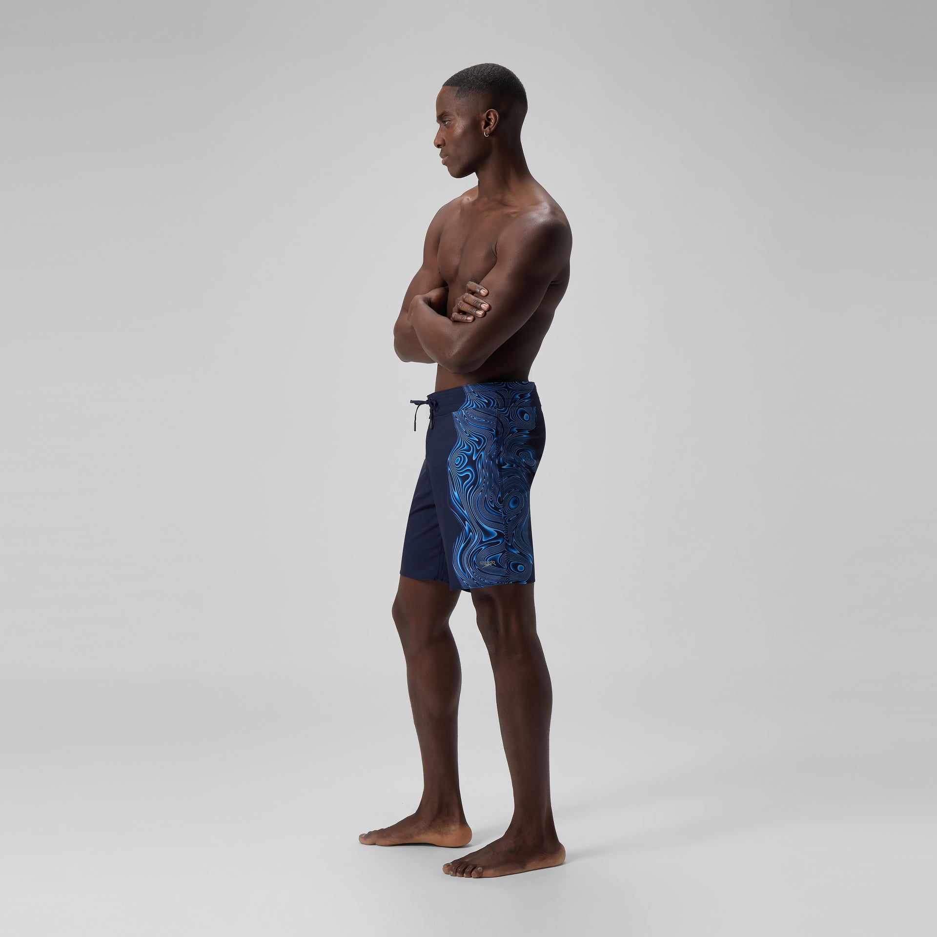 Lookout Printed Boardshorts Navy Blue