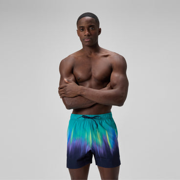 Men's Redondo Edge Printed Swim Shorts Green/Blue