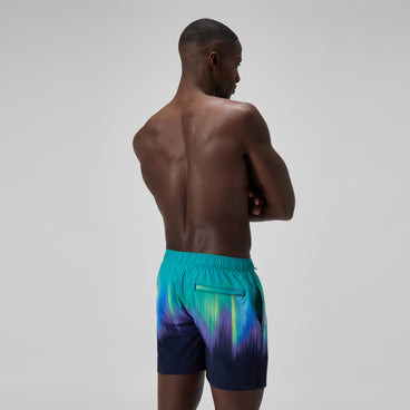 Men's Redondo Edge Printed Swim Shorts Green/Blue