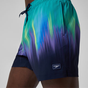 Men's Redondo Edge Printed Swim Shorts Green/Blue