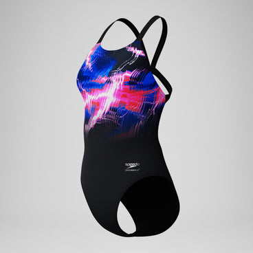 Women's Club Training Printed Leaderback One Piece Black/Pink