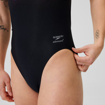 Women's Club Training Printed Leaderback One Piece Black/Pink