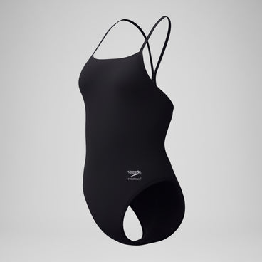 Women's Turnback Swimsuit Team Black