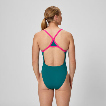 Women's Club Training Turnback Swimsuit Teal
