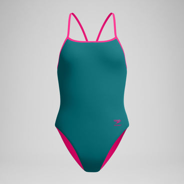 Women's Club Training Turnback Swimsuit Teal