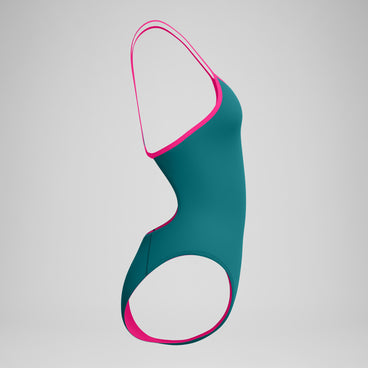 Women's Club Training Turnback Swimsuit Teal
