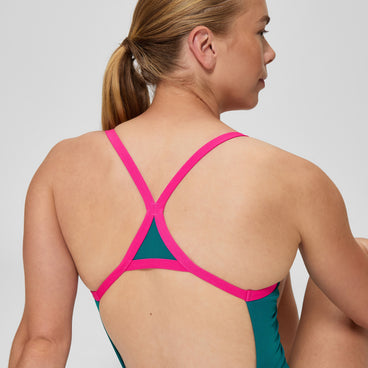 Women's Club Training Turnback Swimsuit Teal