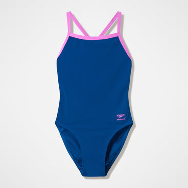 Women's Club Training Turnback Swimsuit Blue/Pink