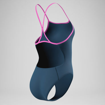 Women's Club Training Turnback Swimsuit Blue/Pink