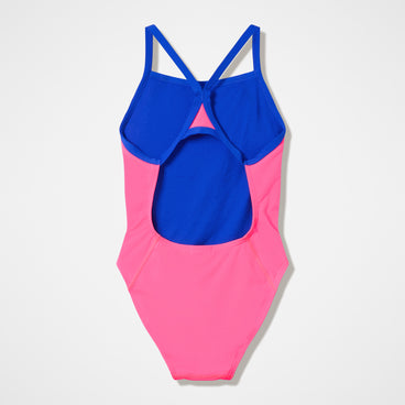 Women's Club Training Turnback One Piece Pink/Blue