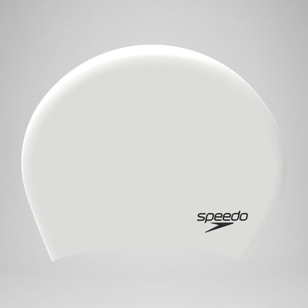Unisex Long Hair Silicone Cap White/Black