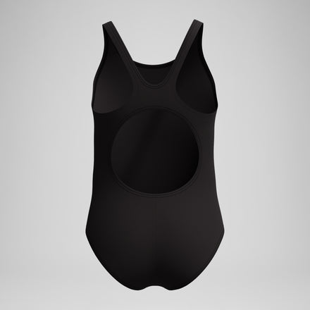 Girls Placement Muscleback Swimsuit Black/Peach