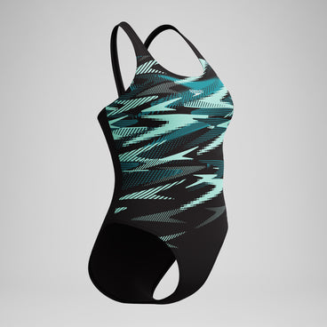 Women's HyberBoom Placement Swimsuit DarkTeal/Green