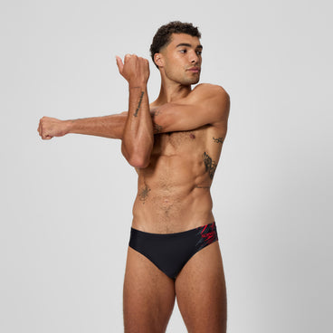 Men's Medley Logo Brief Black/Red