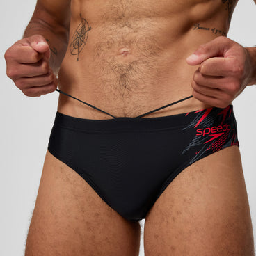 Men's Medley Logo Brief Black/Red