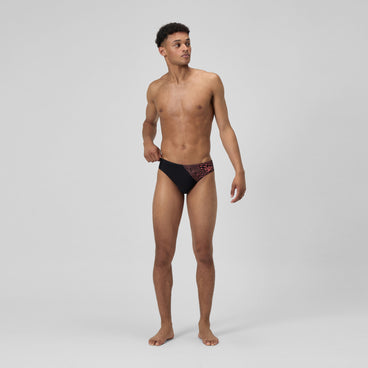 Men's Medley Logo Brief Black/Coral