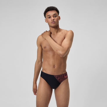 Men's Medley Logo Brief Black/Coral