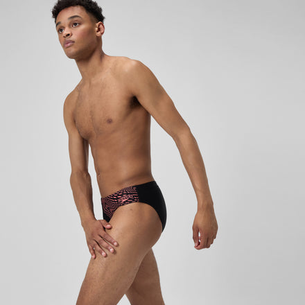 Men's Medley Logo Brief Black/Coral