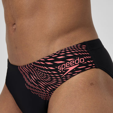 Men's Medley Logo Brief Black/Coral