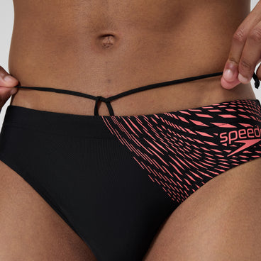 Men's Medley Logo Brief Black/Coral