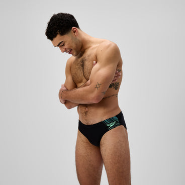 Men's Medley Logo Brief Black/Green