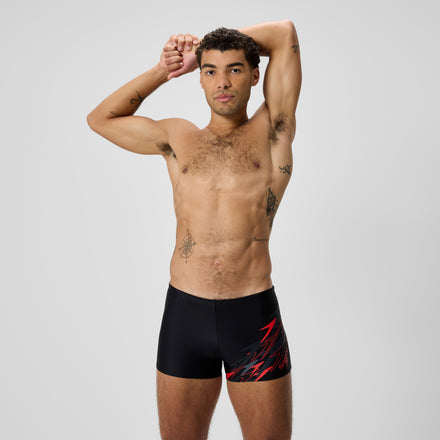 Men's Medley Logo Aquashort Black/Red