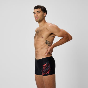 Men's Medley Logo Aquashort Black/Red