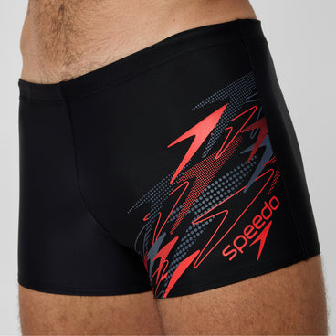 Men's Medley Logo Aquashort Black/Red
