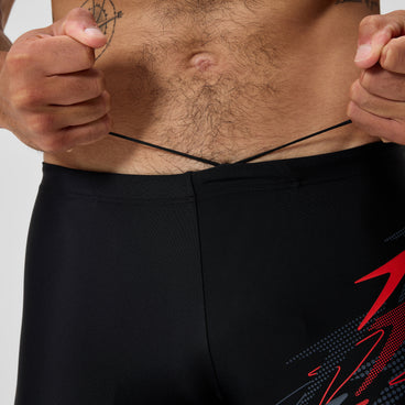 Men's Medley Logo Aquashort Black/Red