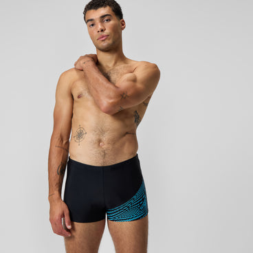 Men's Medley Logo Aquashort Black/Blue