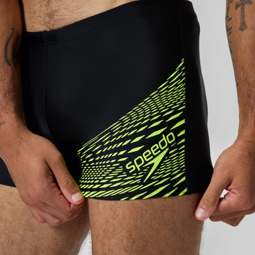 Men's Medley Logo Aquashort Black/Yellow