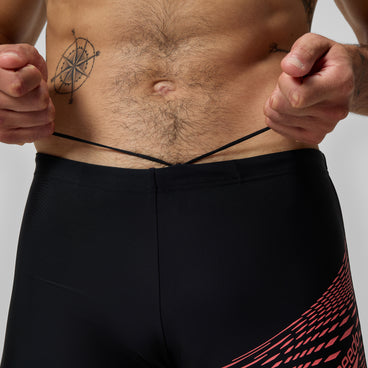 Men's Medley Logo Aquashort Black/Coral