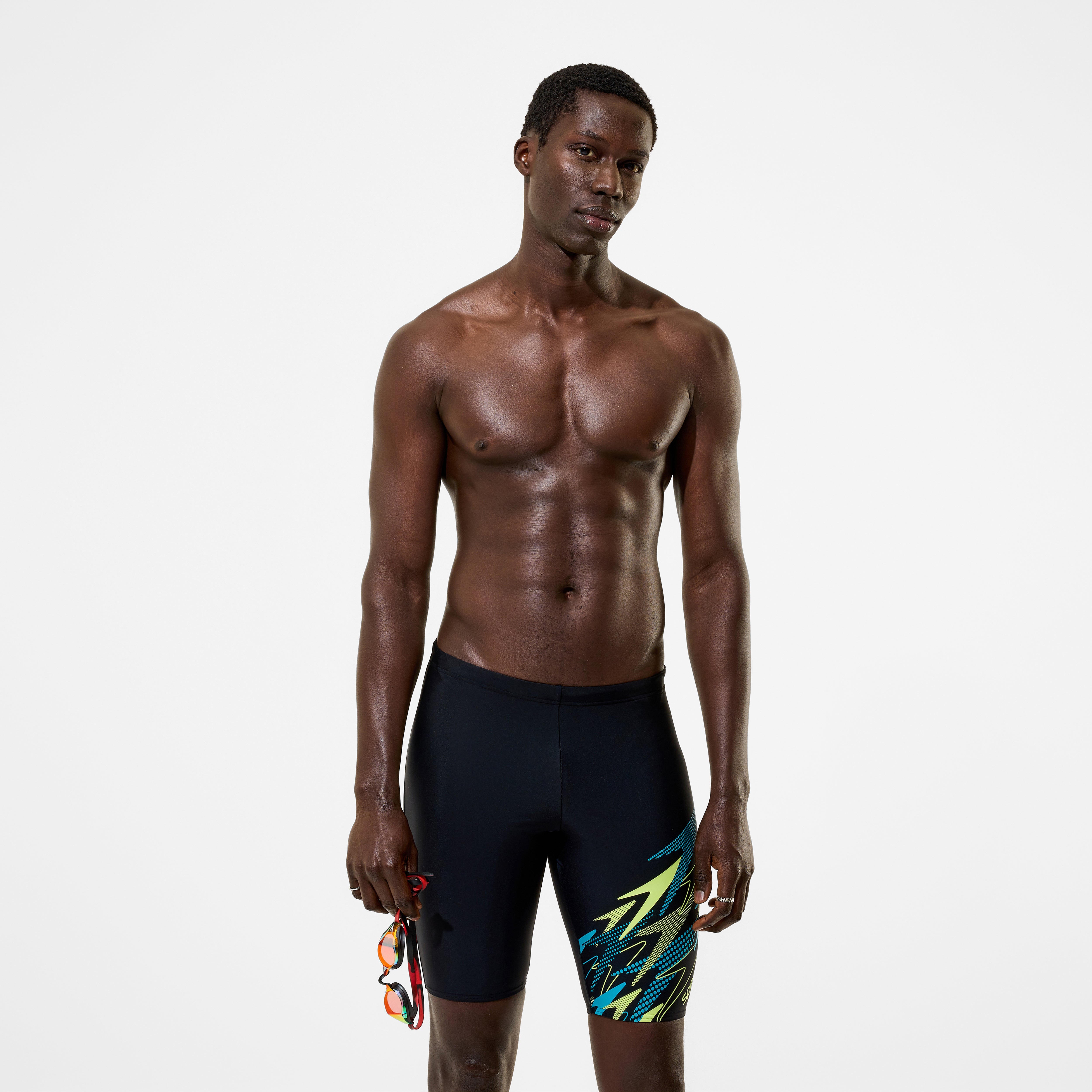 Men's Medley Logo Jammer Black/Green | Speedo