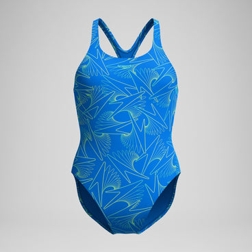 Women's Hyperboom Medalist Allover Print Swimsuit Blue