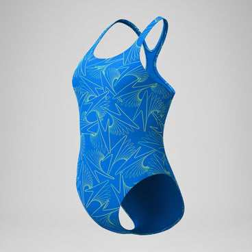 Women's Hyperboom Medalist Allover Print Swimsuit Blue