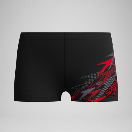 Boys Medley Logo Aquashort Black/Red