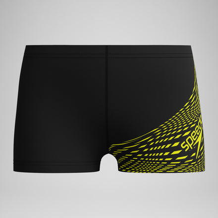 Boys' Medley Logo Aquashort Black/Yellow