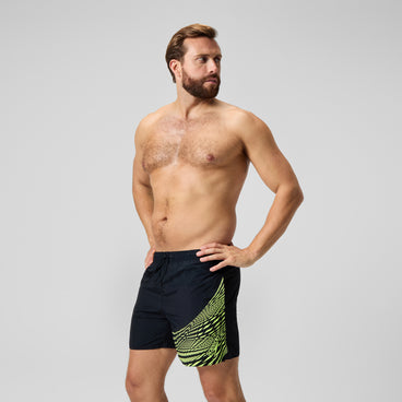 Men's HyperBoom Splice Swim Shorts Black/Yellow