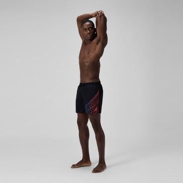 Men's Medley Logo Swim Shorts Black/Orange