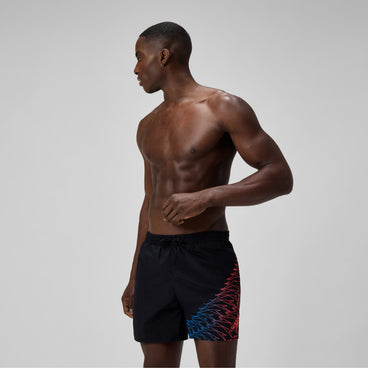 Men's Medley Logo Swim Shorts Black/Orange