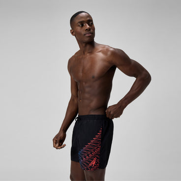 Men's Medley Logo Swim Shorts Black/Orange