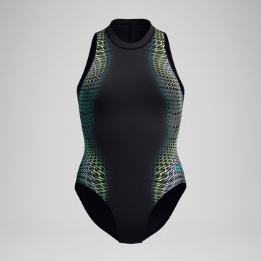 Women's Printed Hydrasuit Black /Green