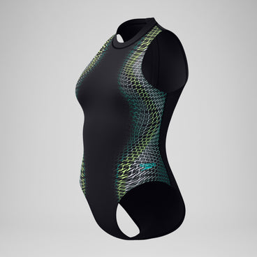 Women's Printed Hydrasuit Black /Green