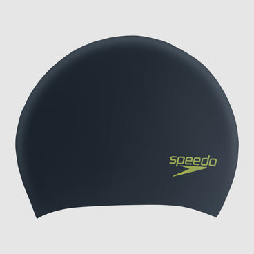 Junior Long Hair Silicone Cap Black/Green