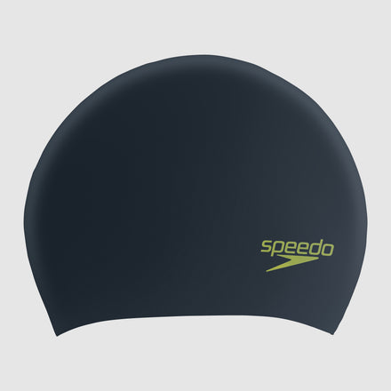 Junior Long Hair Silicone Cap Black/Green