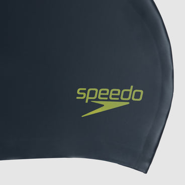 Junior Long Hair Silicone Cap Black/Green