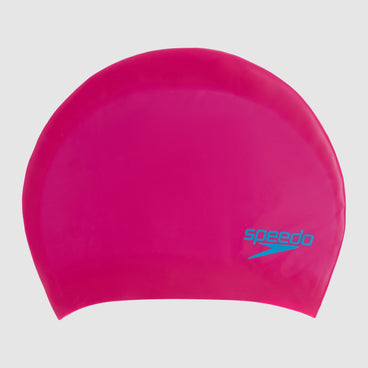 Junior Long Hair Silicone Cap Pink/Blue
