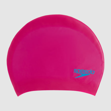 Junior Long Hair Silicone Cap Pink/Blue